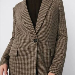 Zara wool blend blazer with elbow pads